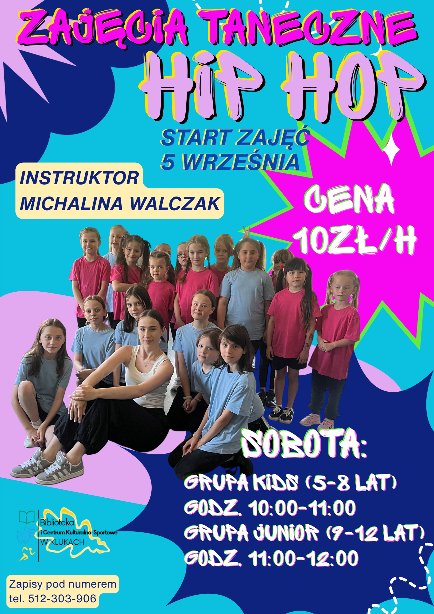 Blue And Green Playful Hip Hop Dance Kids Flyer