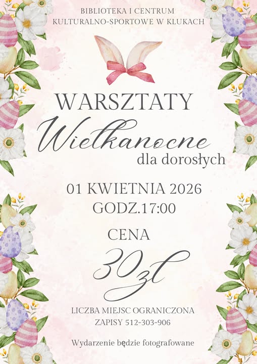 Warsztaty wielkanocne dla dorosłych w&nbsp;dniu 1 kwietnia