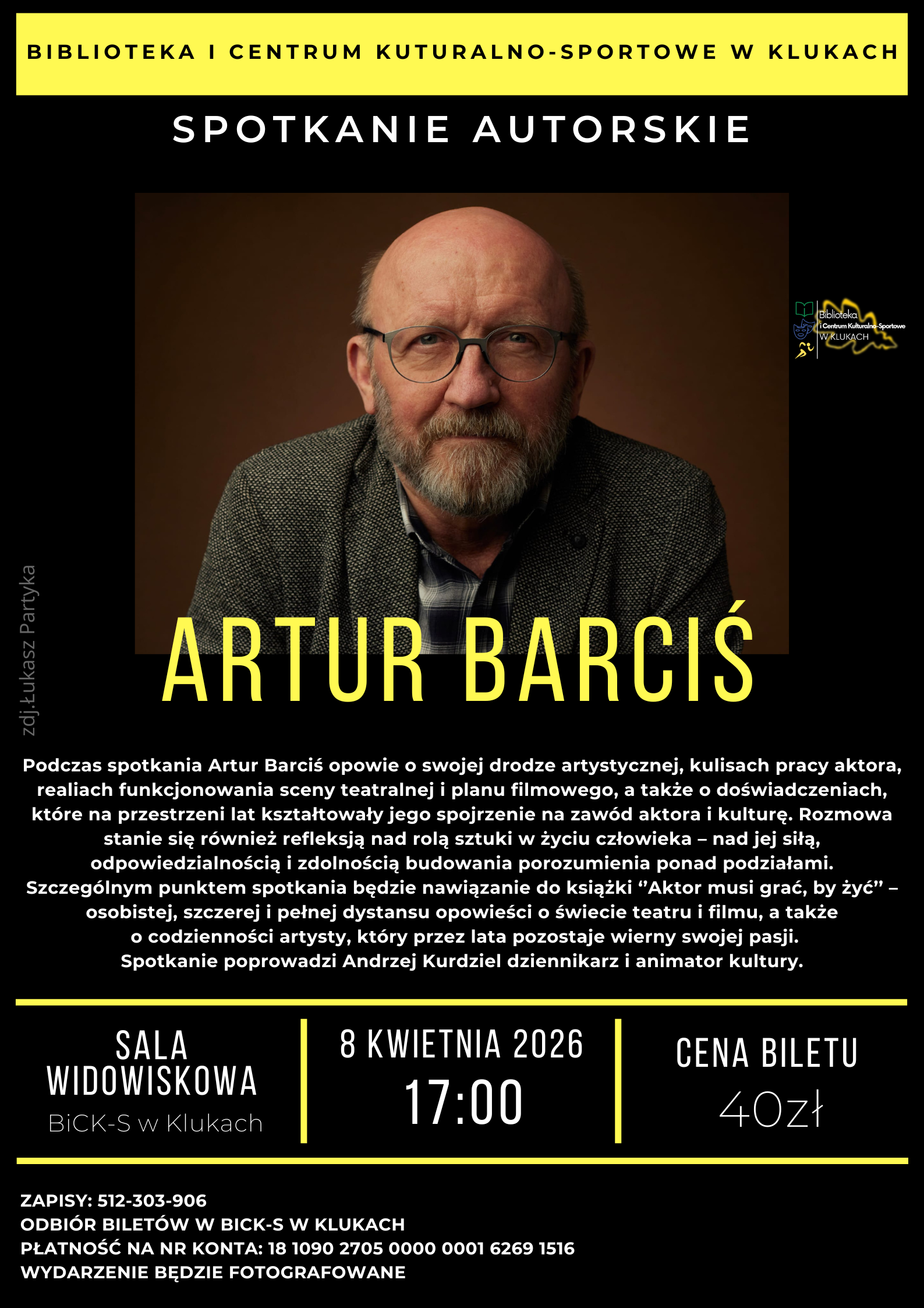 plakat spotkania autorskiego